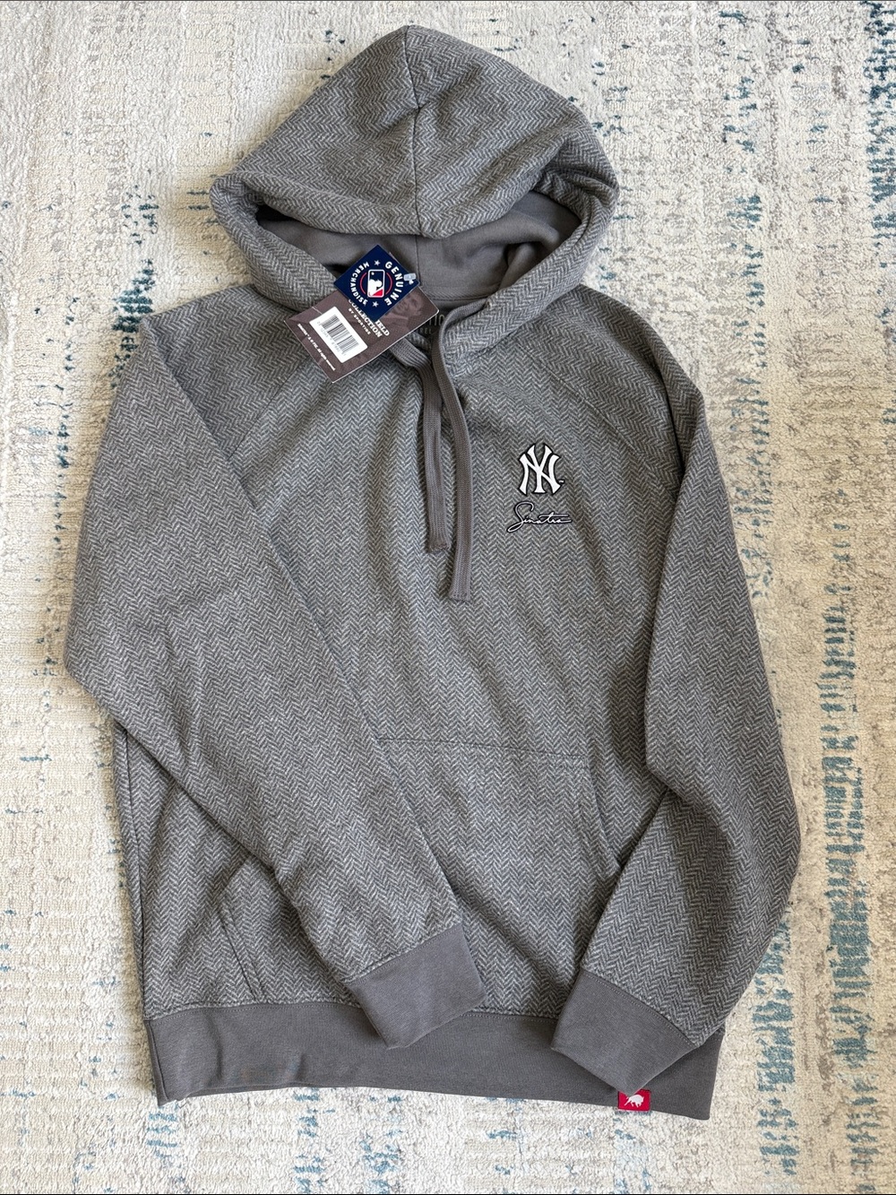 FRANK SINATRA x YANKEES HERRINGBONE OLSEN HOODIE size medium
